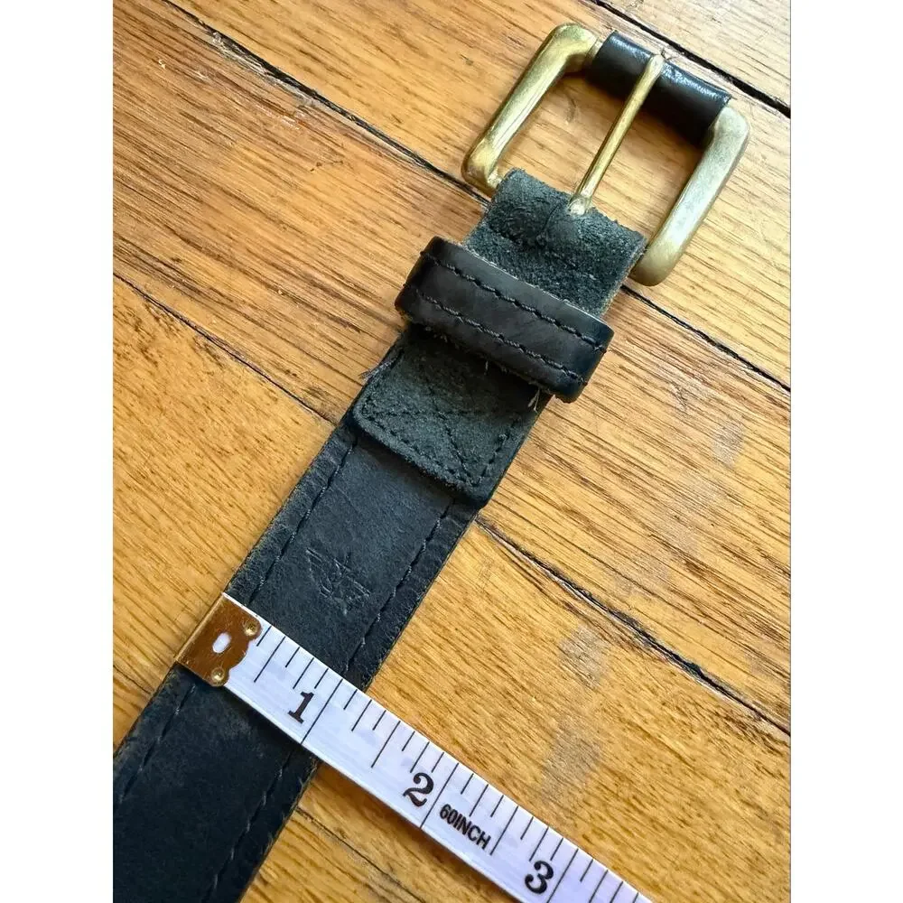 DOCKERS Heavy Duty Distressed Black Leather Belt Mens sz 44